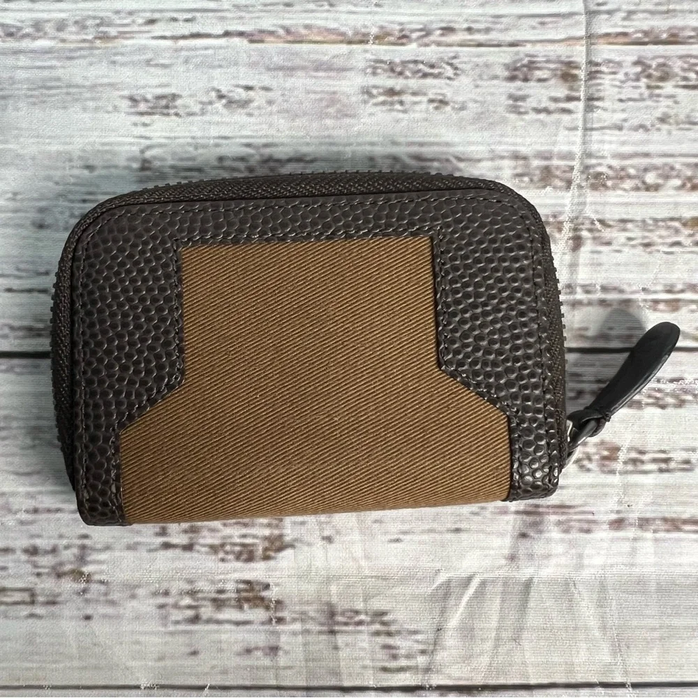 Dunhill Key Case‎ 6 Canvas and Leather Long Tail Logo Pebbled Leather Canvas